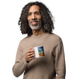 Outlaw Genetics Collab White glossy mug
